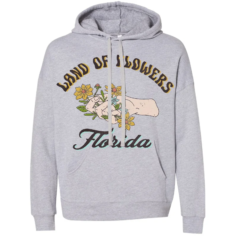 Land of Florida Drop Shoulder Hoodie Hoodie with Cuffed Sleeves Snug Secure