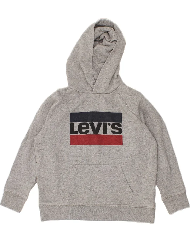 LEVI'S Womens Oversized Graphic Hoodie Jumper UK 10 Small Grey Cotton Cotton Hoodie Fleece Lining Warmth LEVI'S Womens Oversized Graphic Hoodie Jumper UK 10 Small Grey Cotton Cotton Hoodie Fleece Lining Warmth