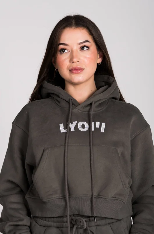 LYOM™ Essential 2.0 Hoodie - Dark Grey Graphic Hoodie Design Print