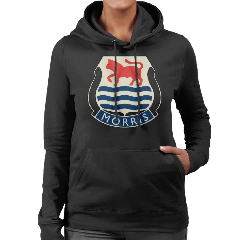 Morris Logo British Motor Heritage Women's Hooded Sweatshirt Hoodie with Illustration Artistic Creative