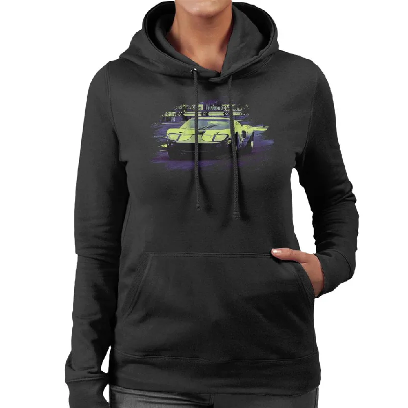 Motorsport Images Ford GT40 Ickx Oliver Women's Hooded Sweatshirt Hoodie with Crew Neck Simple Timeless