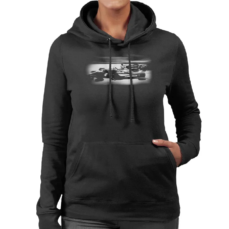 Motorsport Images Jenson Button McLaren MCL32 Honda Monaco GP Women's Hooded Sweatshirt Hoodie with Relaxed Fit Easy Casual