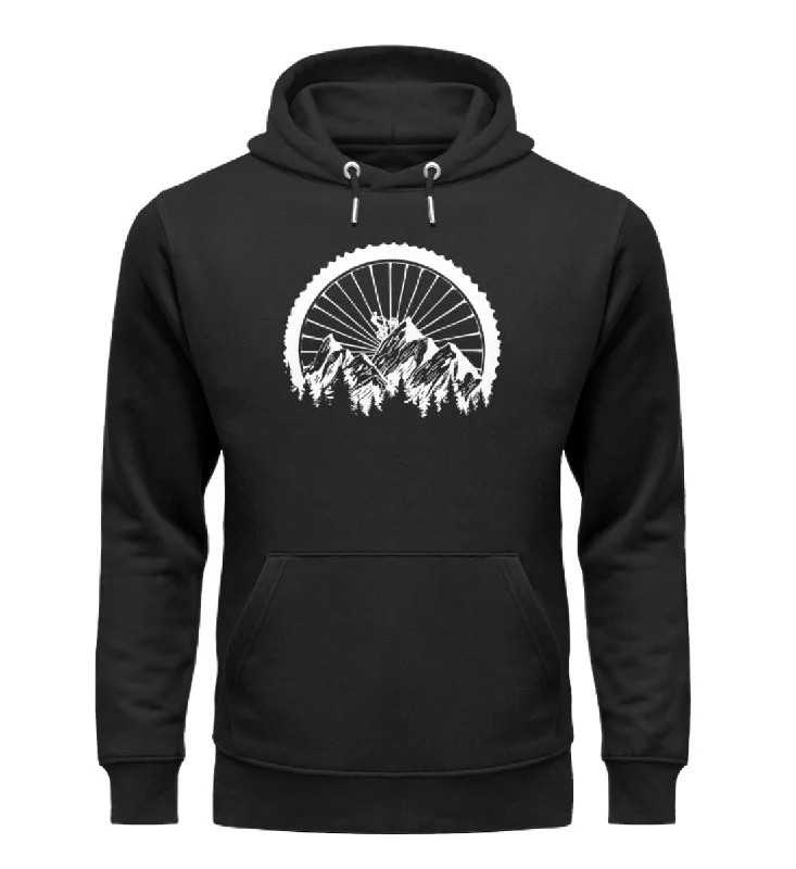 Mountainbike Geometrisch - Unisex Premium Organic Hoodie Hoodie with Tie-Dye Psychedelic Retro