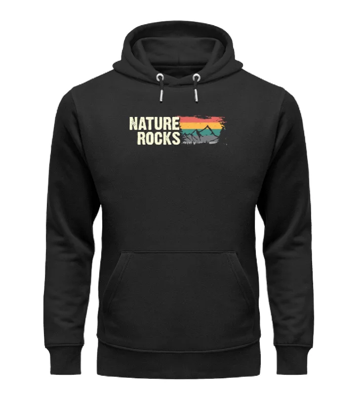 Nature Rocks - Unisex Premium Organic Hoodie Hoodie with Elastic Waist Stretchable Comfortable