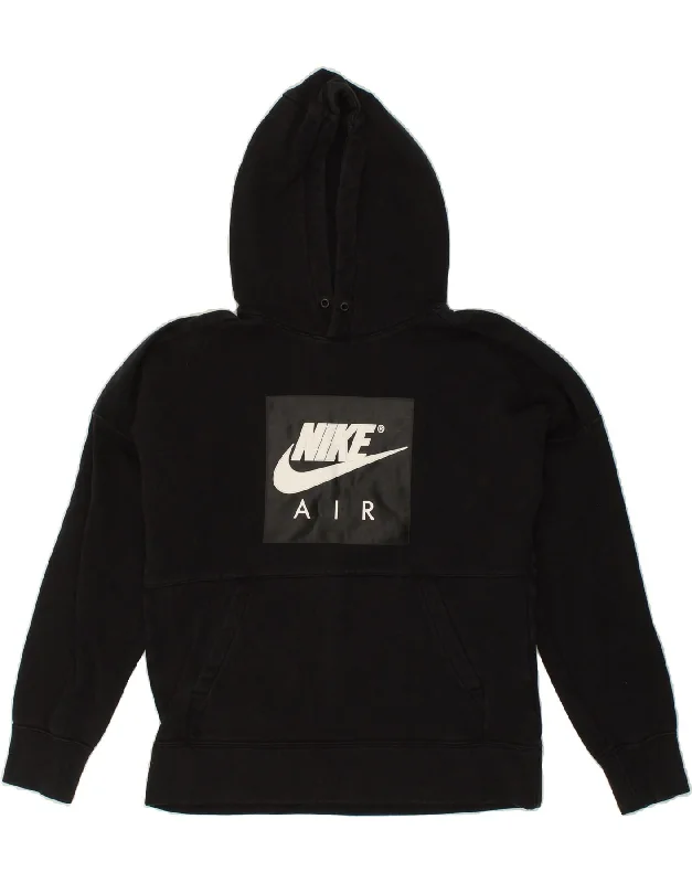 NIKE Mens Graphic Hoodie Jumper Small Black Cotton Hoodie with Side Slits Relaxed Casual NIKE Mens Graphic Hoodie Jumper Small Black Cotton Hoodie with Side Slits Relaxed Casual