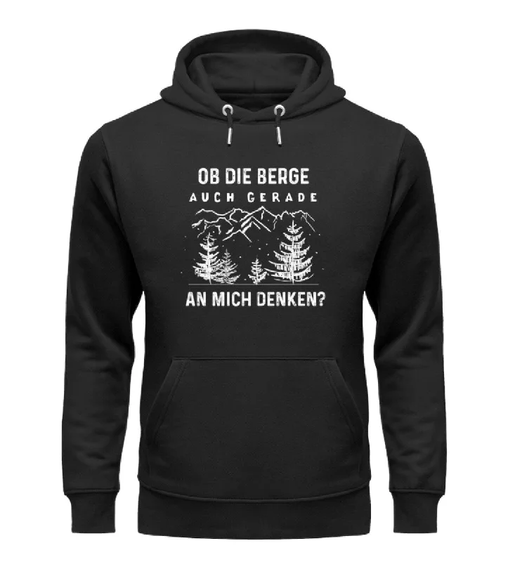 Ob die Berge auch gerade an mich denken - Unisex Premium Organic Hoodie Hoodie with Logo Branding Identity