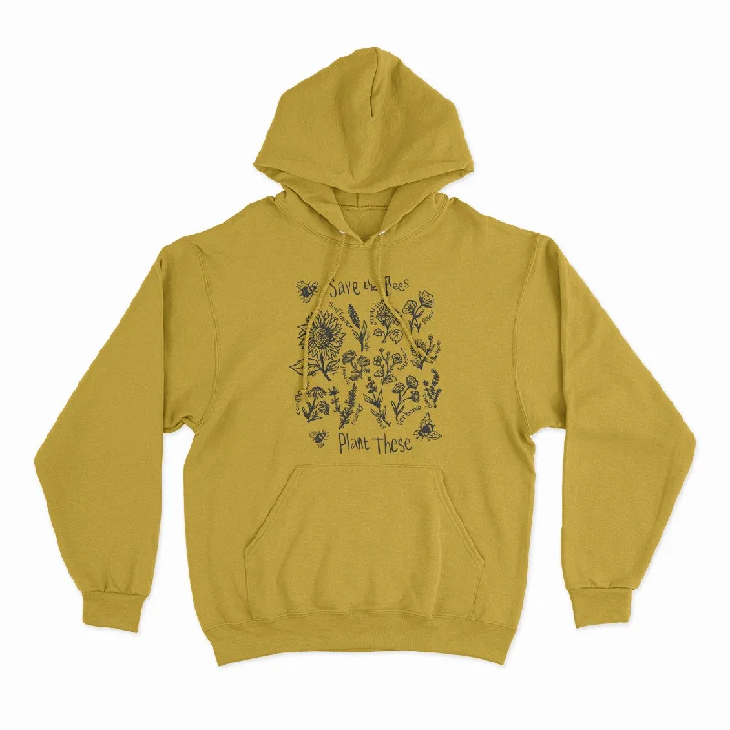 Plant These - Unisex Hooded Sweatshirt Hoodie with Patch Decorative Personalized
