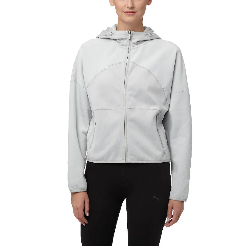 Puma Yogini Warm Full Zip Women's Hoodie Grey Hoodie with Logo Branding Identity