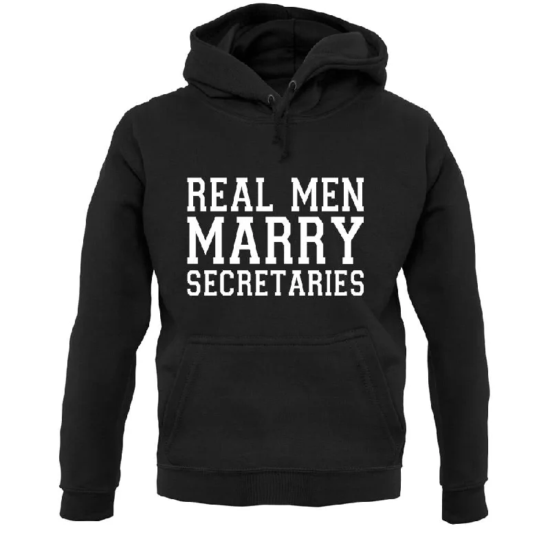 Real Men Marry Secretaries Unisex Hoodie Hoodie with Snap Buttons Easy Quick