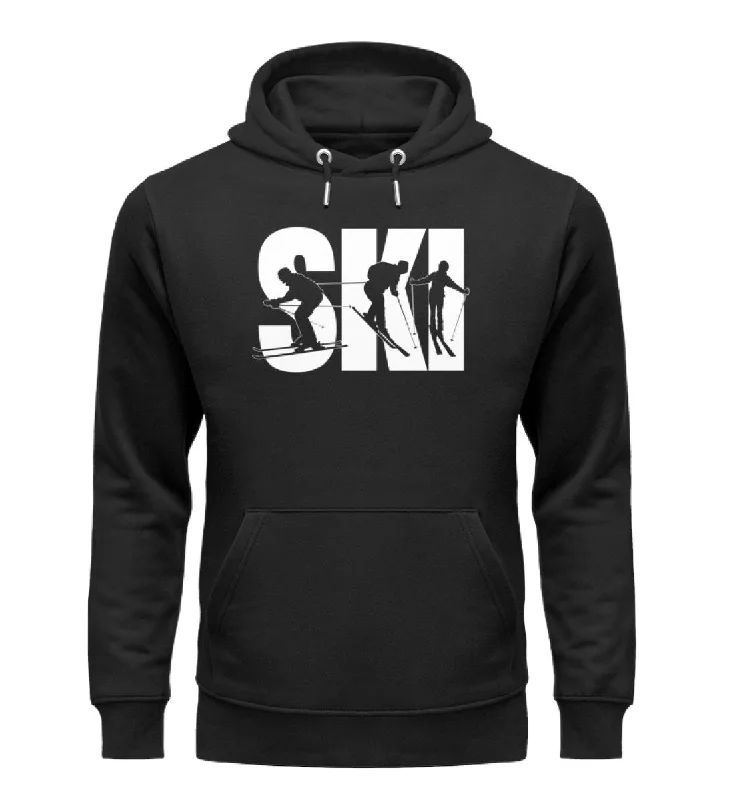 SKI - Unisex Premium Organic Hoodie Hoodie with Mock Neck Collared Structured