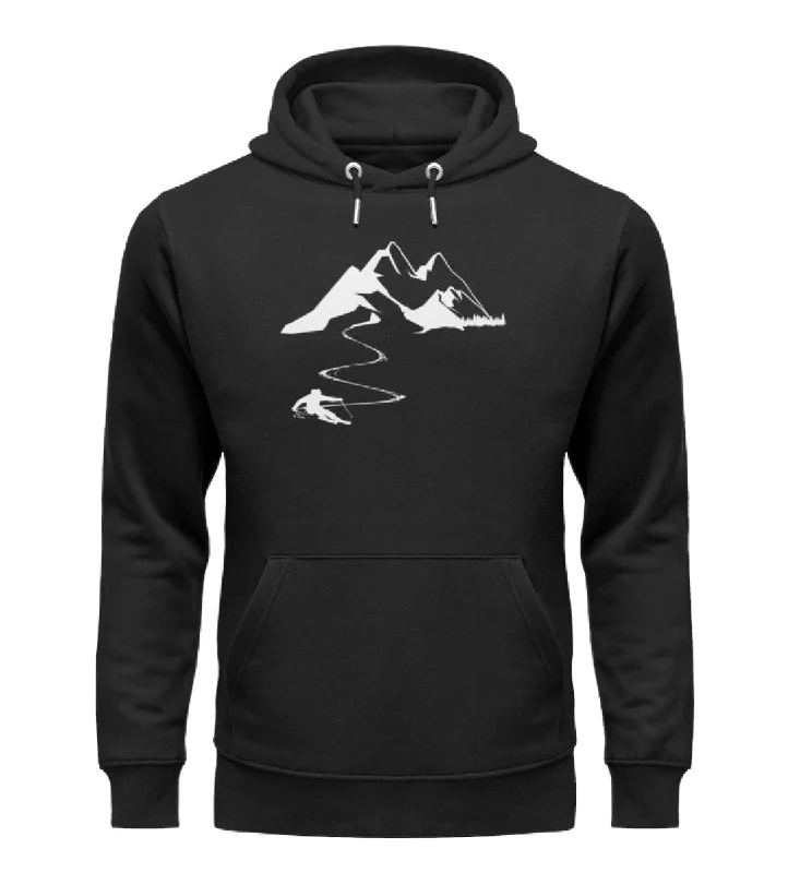 Skisüchtig -Unisex Premium Organic Hoodie Zip Hoodie Drawstring Kangaroo Pocket