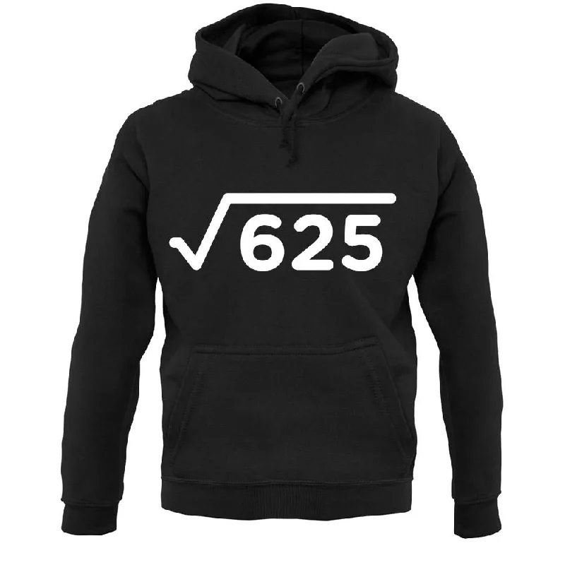 Square Root Birthday 25 Unisex Hoodie Hoodie with Back Slit Movement Comfort