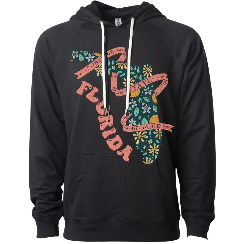 Sunshine State Florida Raglan Hoodie Hoodie with High-Low Hem Asymmetrical Trendy