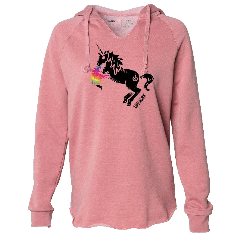 Technicolor Unicorn Women's Hoodie Hoodie with Illustration Artistic Creative