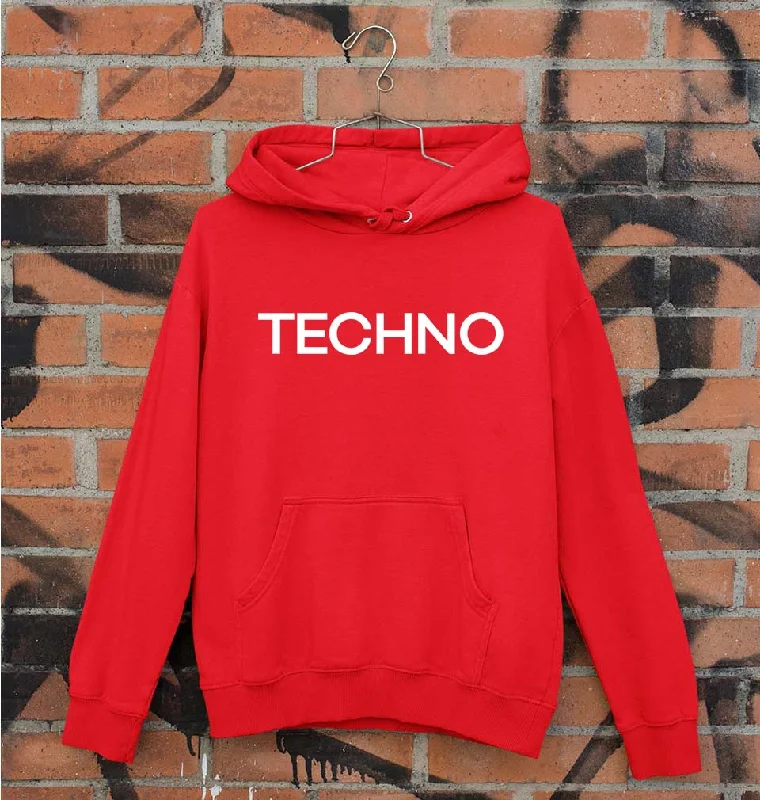 Techno Unisex Hoodie for Men/Women Hoodie with Hidden Zipper Minimalist Clean