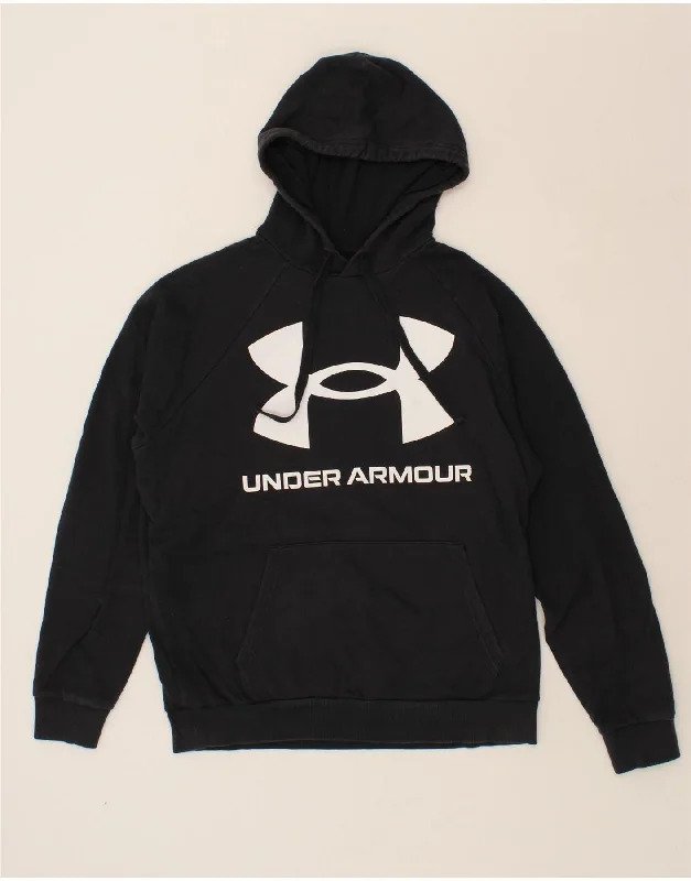 UNDER ARMOUR Mens Graphic Hoodie Jumper Large Black Cotton Hoodie with V-Neck Classic Versatile UNDER ARMOUR Mens Graphic Hoodie Jumper Large Black Cotton Hoodie with V-Neck Classic Versatile