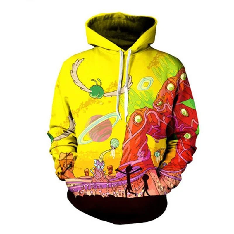 Unisex Planet Artwork Hoodie Hoodie with Hem Lace Feminine Delicate