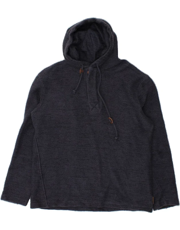 WEIRD FISH Mens Hoodie Jumper Large Navy Blue Cotton Hoodie with Reflective Safety Nightwear