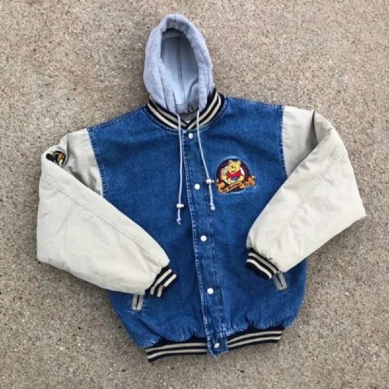 Winnie The Pooh Varsity Jacket Striped Jacket Polka Dot Jacket Floral Jacket