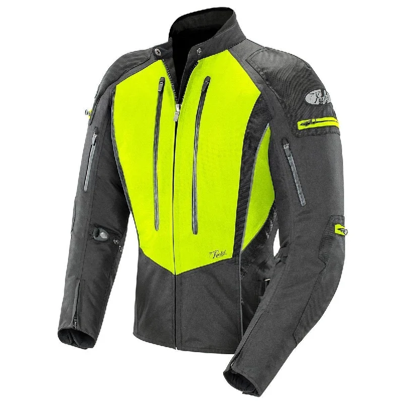 Close Out Joe Rocket Atomic 5.0 Women's Hi-Viz Yellow/Black Textile Jacket Size X-Large Ribbed Jacket Pleated Jacket Ruffled Jacket