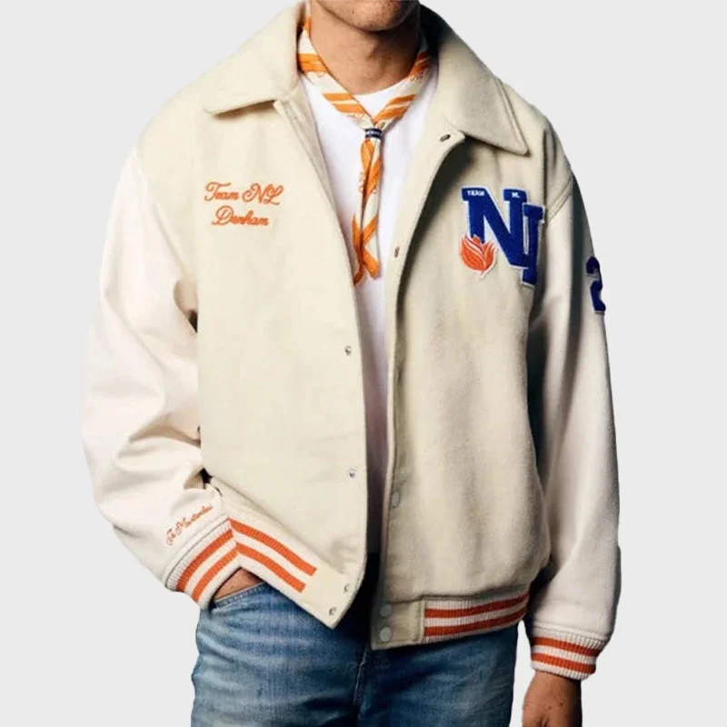 Denham Netherlands Olympic Team Varsity Jacket Front Pockets Side Pockets Patch Pockets