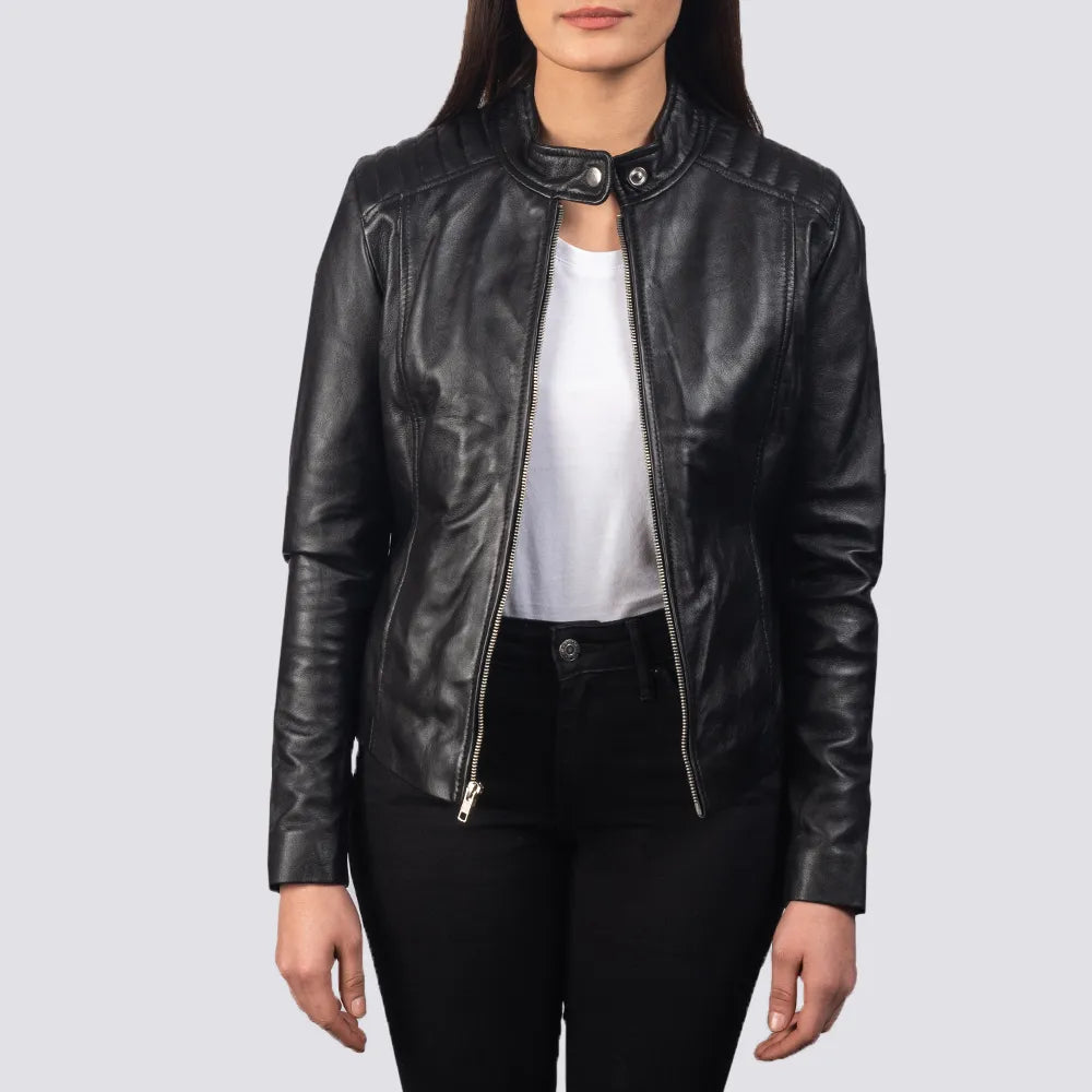 Black Leather Racing Jacket - Sheepskin Leather Denim Jacket Leather Jacket Suede Jacket