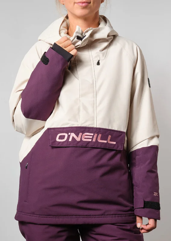 O'Neill Women's Originals Anorak Snow Jacket One-Shoulder Jacket Off-the-Shoulder Jacket Asymmetrical Jacket