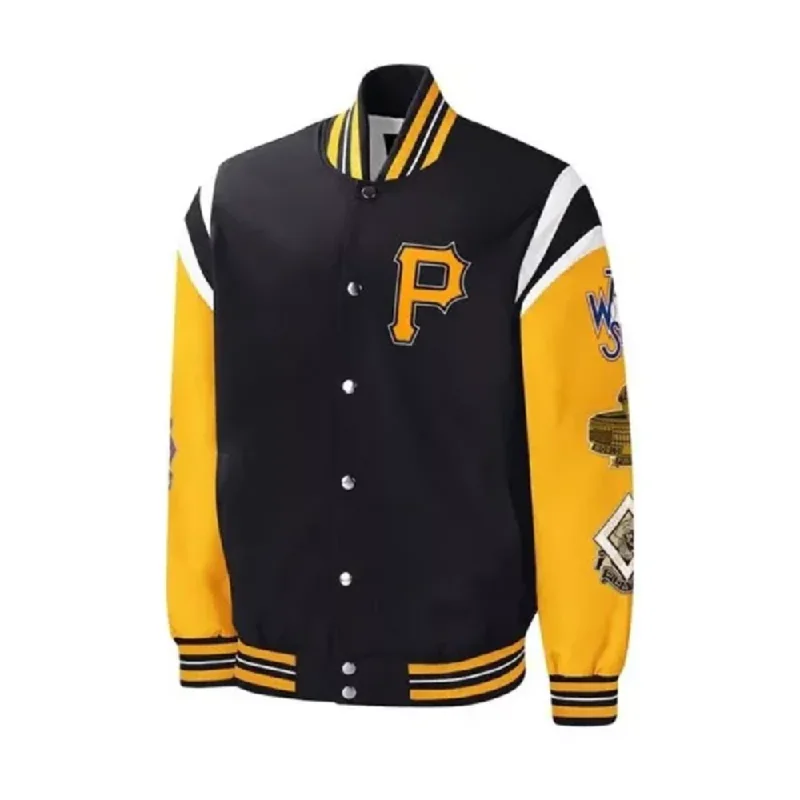 Pittsburgh Pirates Varsity Jacket Hooded Jacket Caped Jacket Shawl Collar Jacket