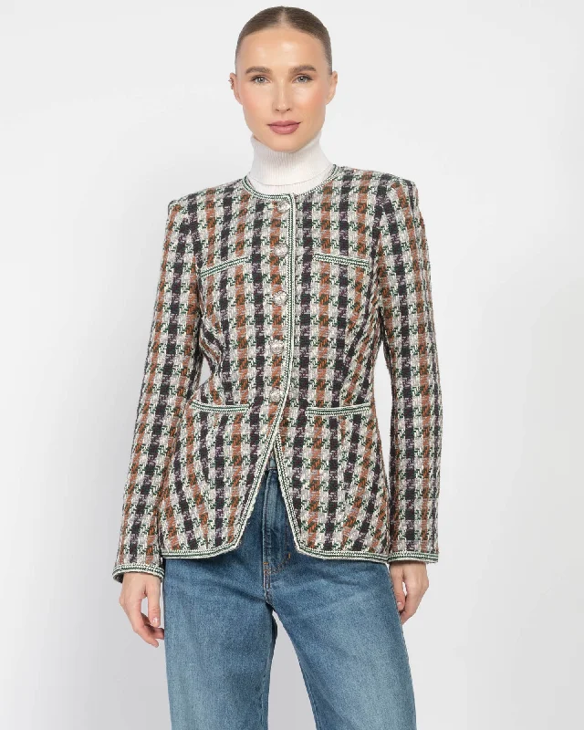 Alessia Jacket Plaid Jacket Tartan Jacket Houndstooth Jacket