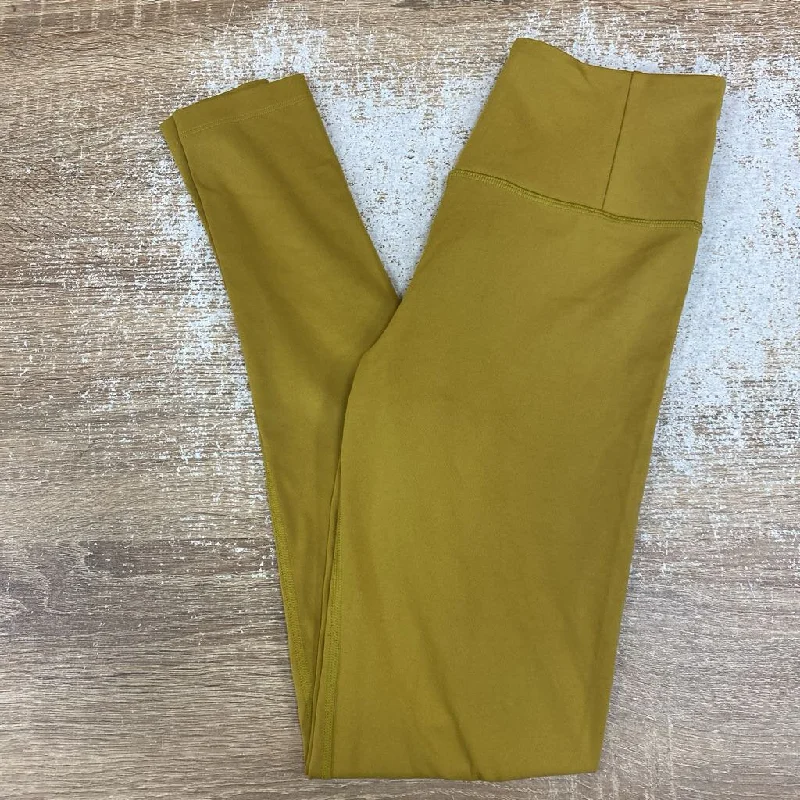 Girlfriend Collective - Women's Leggings - MSRP$110: Mustard Yellow-women-SM Chic Velvet Soft Leggings
