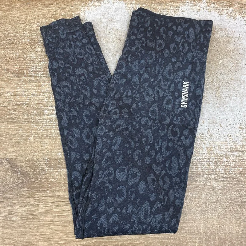 Gymshark - Women's Animal Print Leggings - MSRP $80: Black/Grey-women-MD Fashionable Minimal Active Leggings