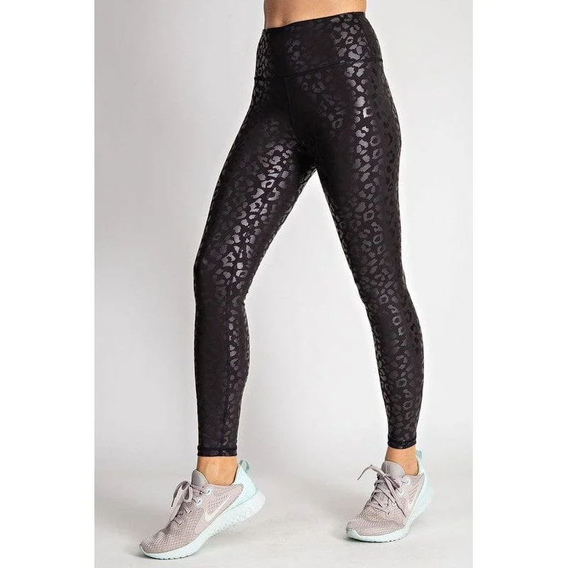 Leopard chintz butter soft full length leggings Comfortable Slip-On Compression Leggings