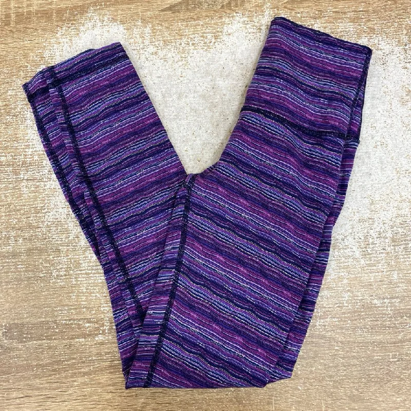 Lululemon - Women's Patterned Leggings: Purple-women-2 Stylish Ankle-Length Leggings