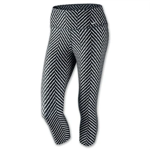 Women's Nike Legend 2.0 Zig-Zag Capri Leggings Cozy Textured Workout Leggings