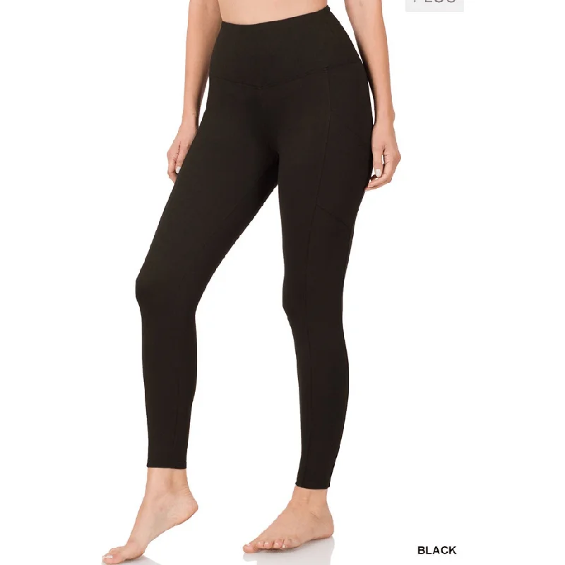 Plus Full Length Leggings Trendy Minimalist Leggings
