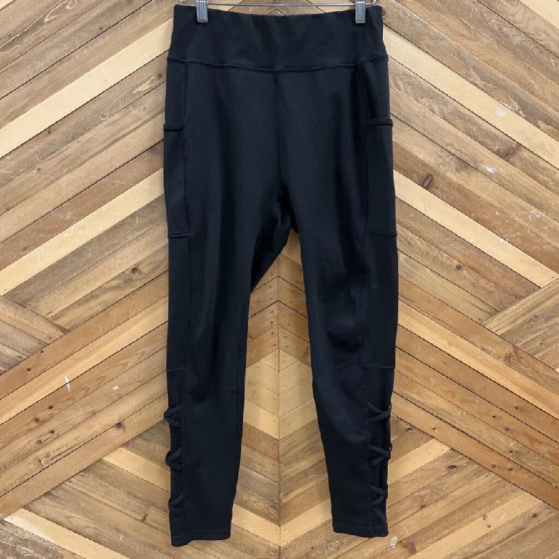 Pop Fit - Women's Leggings - MSRP $80: Black -women-LG Comfortable Power Mesh Leggings