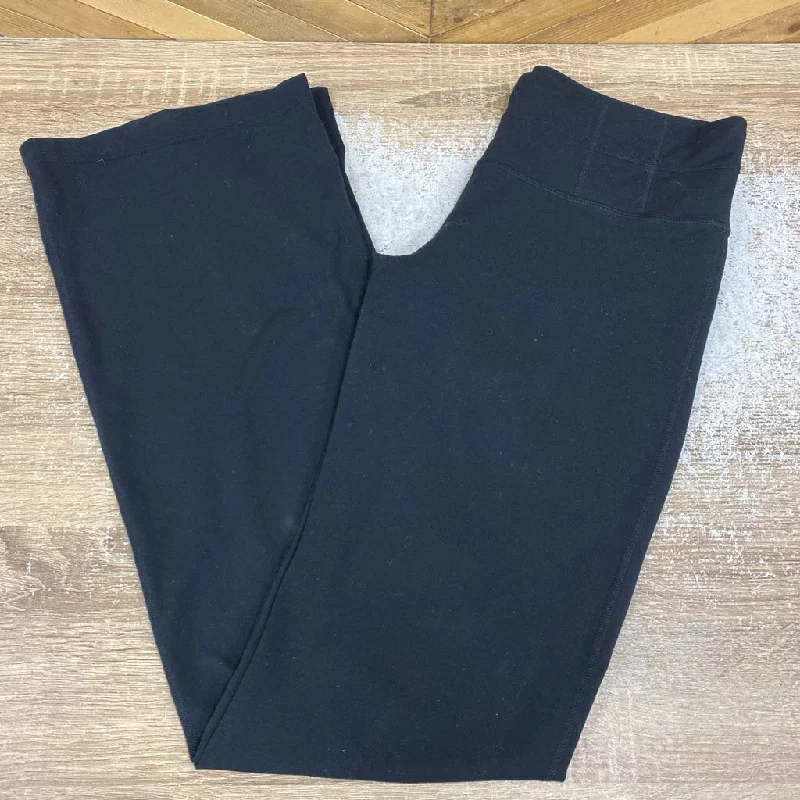 Prana- woman's wide leg leggings- MSRP $120: Black-women-MD Fashionable Leather-Look Leggings