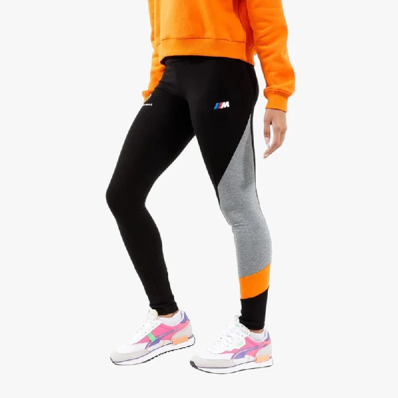 Puma Womens Bmw Mms Street Moto Leggings Black Trendy Patterned Leggings