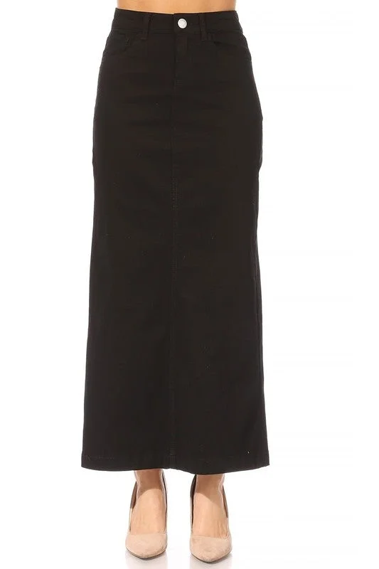 Aurielle Maxi Black Skirt floral skirt print