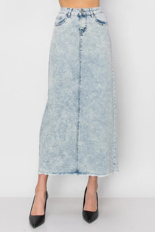 Camila Maxi Denim Skirt denim skirt durable