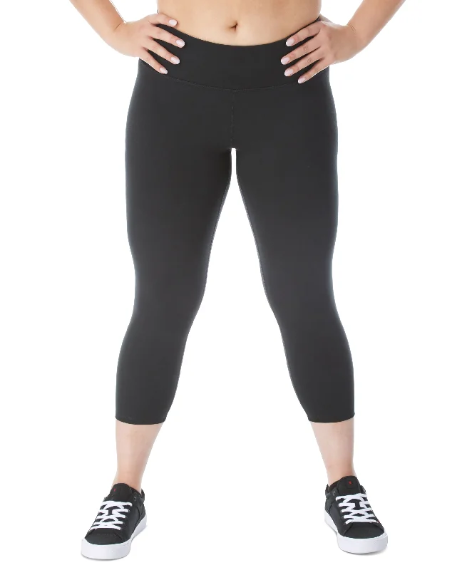 Champion Plus Size Soft Touch Cropped Leggings Fashionable Floral Active Leggings