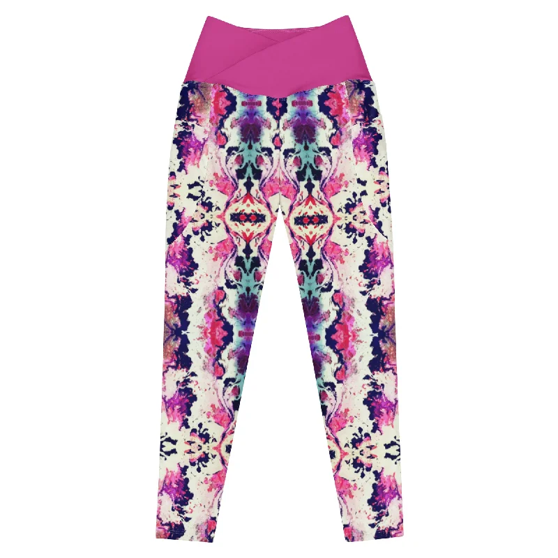 Crossover leggings, pastel love Comfortable Yoga Tights Leggings