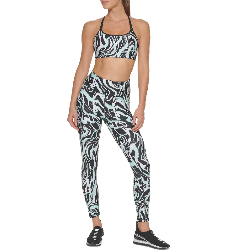 DKNY Sport Marble Print 7/8 Leggings Comfortable Tummy Shaping Leggings
