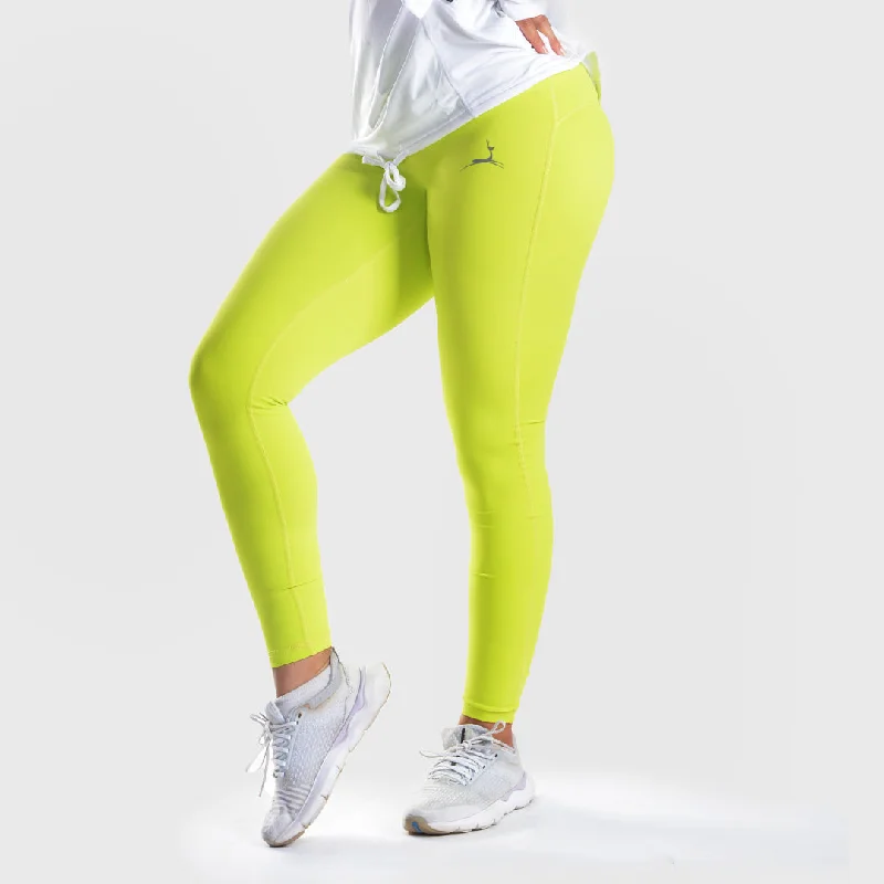 Doe side pocket elevate leggings - LIME GREEN Trendy Tie-Dye Leggings