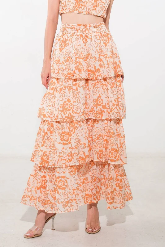 THERE IN MY MIND WOVEN MAXI SKIRT corduroy skirt durable