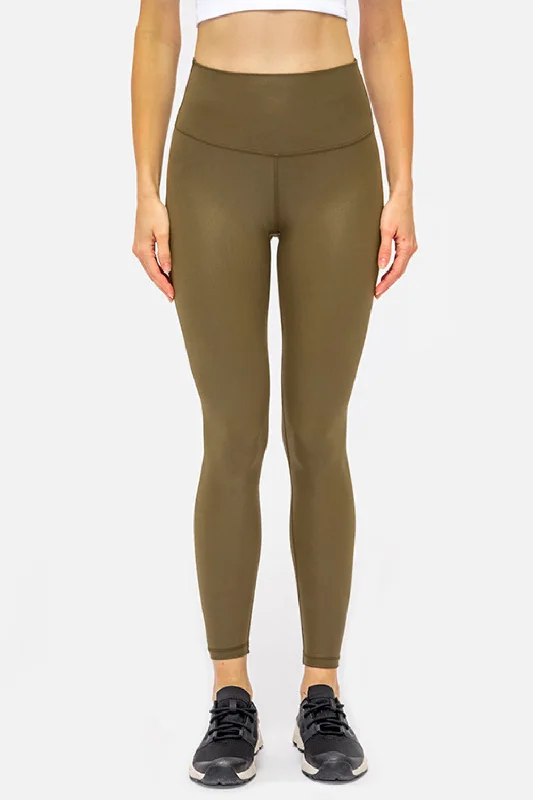 High Rise Fitness Leggings Fashionable Lacy Detail Leggings
