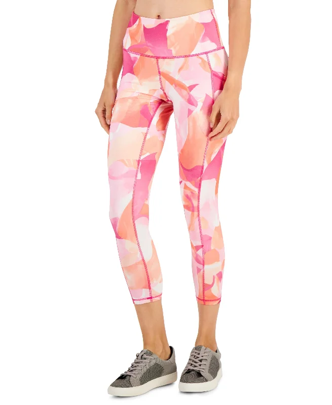 ID Ideology Petite Petal Side Pocket 7/8 Leggings Comfortable Running Leggings