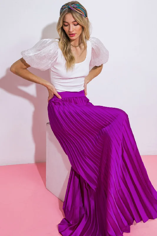 WONDERFUL WISHES SATIN MAXI SKIRT leather skirt refined