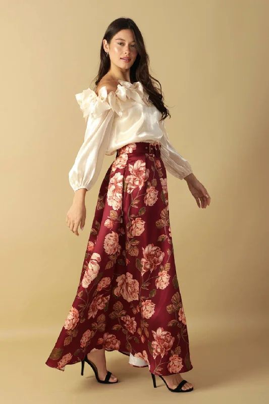 CRUISE CONTROL WOVEN MAXI SKIRT denim skirt classic