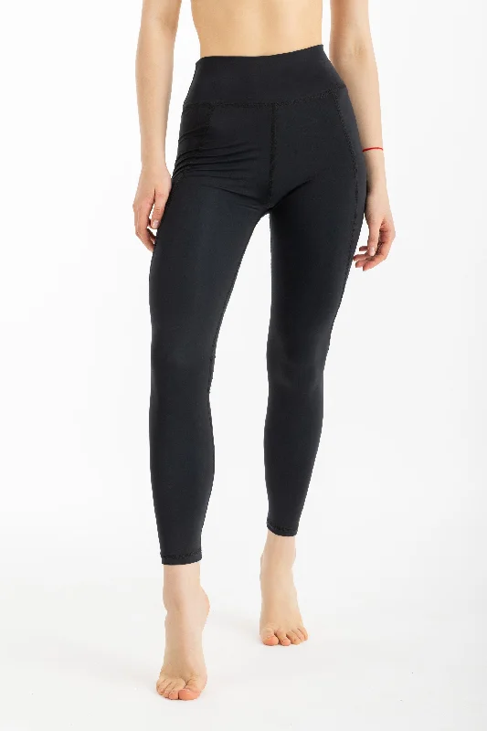 Swim Leggings (Sl-01) - Libra Comfortable Ribbed Sports Leggings